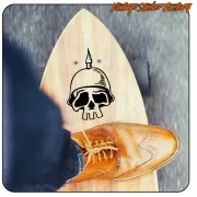 Pegatina calavera con casco WWI | Vinilo Custom