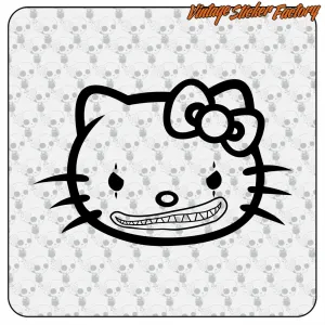 KITTY CLOWN STICKER. BUY VINYL STICKERS.