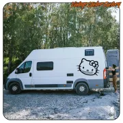 AUTOCOLLANT KITTY CLOWN. ACHETEZ DES AUTOCOLLANTS EN VINYLE.