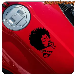 Pegatina Hendrix de temática rock | Vintage Sticker Factory