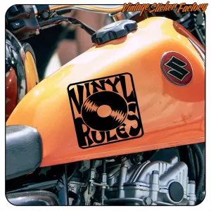 VINYL RULES Aufkleber für Schallplattenfans