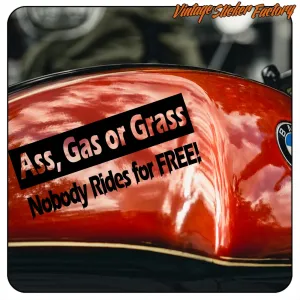 ASS GAS OR GRASS. AUFKLEBER. KAUFEN SIE VINYLAUFKLEBER.