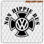 NON HIPPIE BUS MALTA AUFKLEBER. KAUFEN SIE VINYLAUFKLEBER.