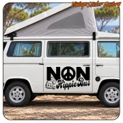 AUTOCOLLANT BUS NON HIPPIE. ACHETEZ DES AUTOCOLLANTS EN VINYLE.