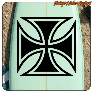 MALTESISCHER KREUZ -1 AUFKLEBER. KAUFEN SIE VINYLAUFKLEBER.