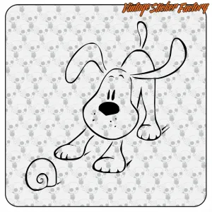 AUTOCOLLANT ESCARGOT DE CHIEN. ACHETEZ DES AUTOCOLLANTS EN VINYLE.