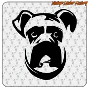 Boxer dog sticker in several sizes