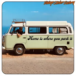 Pegatina HOME IS WHERE YOU PARK IT. Comprar pegatinas.