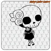 Pegatina Calavera Mexicana para Moto y Casco