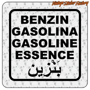 Pegatina GASOLINA INTERNACIONAL. Comprar pegatinas.