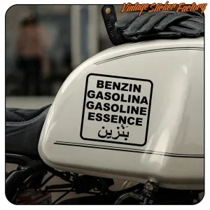 INTERNATIONALES BENZIN AUFKLEBER. KAUFEN SIE VINYLAUFKLEBER.