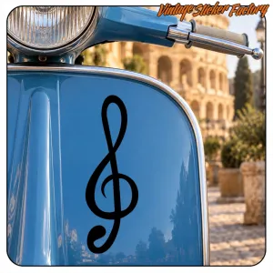 VIOLINSCHLÜSSEL AUFKLEBER. KAUFEN SIE VINYLAUFKLEBER.