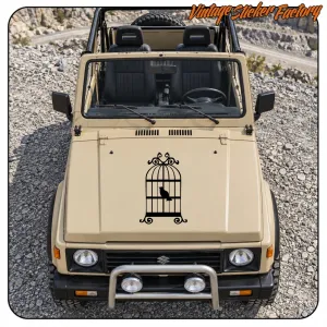 Sticker Oiseau en Cage Old School Tattoo