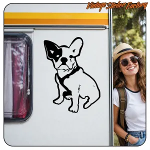 FRANZÖSISCHE BULLDOGGE -2 AUFKLEBER. KAUFEN SIE VINYLAUFKLEBER.