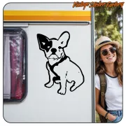 FRANZÖSISCHE BULLDOGGE -2 AUFKLEBER. KAUFEN SIE VINYLAUFKLEBER.