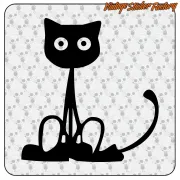 KATZE -2 AUFKLEBER. KAUFEN SIE VINYLAUFKLEBER.