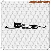 Dekorativer Katzenaufkleber | Vintage Sticker Factory