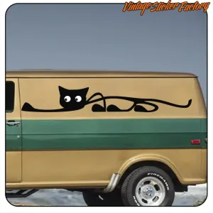 Pegatina de gato decorativa | Vintage Sticker Factory
