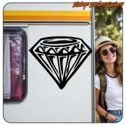 PIN UP DIAMOND STICKER. BUY VINYL STICKERS.