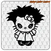 Geek and rock Kitty Cure sticker