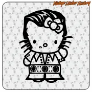 AUTOCOLLANT KITTY ELVIS. ACHETEZ DES AUTOCOLLANTS EN VINYLE.