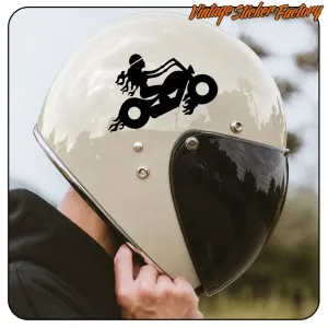 BIKER WOMAN STICKER. BUY VINYL STICKERS.