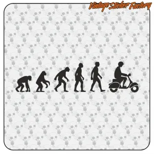 AUTOCOLLANT EVOLUTION VESPA. ACHETEZ DES AUTOCOLLANTS EN VINYLE.