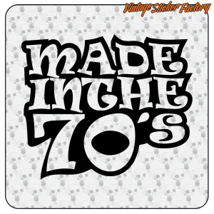 Pegatina MADE IN 70's. Comprar pegatinas.
