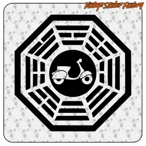 AUTOCOLLANT DHARMA VESPA. ACHETEZ DES AUTOCOLLANTS EN VINYLE.
