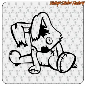 AUTOCOLLANT LAPIN DE CHIFFON. ACHETEZ DES AUTOCOLLANTS EN VINYLE.