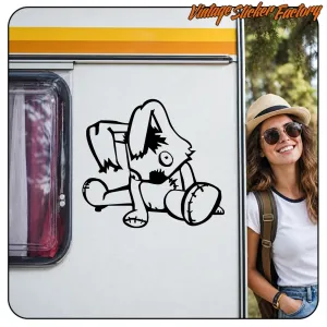 Rag Doll Rabbit Sticker | Vintage Sticker Factory