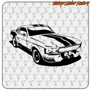 Autocollant Mustang décoratif en vinyle