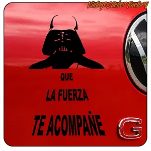 Pegatina DARTH VADER: Que la Fuerza te Acompañe. Comprar pegatinas.