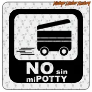 NO SIN MI POTTY STICKER. BUY VINYL STICKERS.