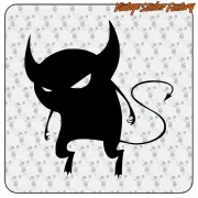 Pegatina DEMONIO. Comprar pegatinas.