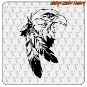 Pegatina de Vinilo AGUILA PLUMAS. Comprar pegatinas.