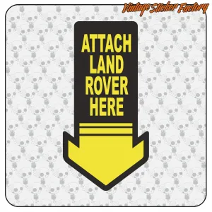 Pegatina ATTACH LAND ROVER HERE. Comprar pegatinas.