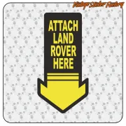 ATTACH LAND ROVER HERE AUFKLEBER. KAUFEN SIE VINYLAUFKLEBER.