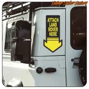 Pegatina ATTACH LAND ROVER HERE. Comprar pegatinas.