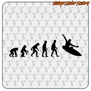 Pegatina Evolución Surf en vinilo de corte
