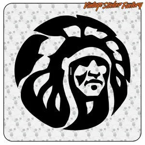 INDIAN FACE AUFKLEBER. KAUFEN SIE VINYLAUFKLEBER.
