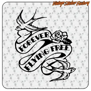 AUTOCOLLANT FOREVER FLYING FREE. ACHETEZ DES AUTOCOLLANTS EN VINYLE.