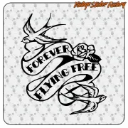 FOREVER FLYING FREE AUFKLEBER. KAUFEN SIE VINYLAUFKLEBER.