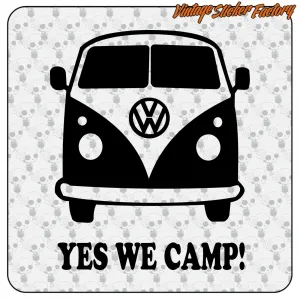 Pegatina YES WE CAMP para camper y furgoneta