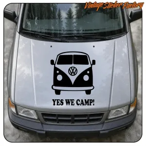 Autocollant YES WE CAMP pour camper et fourgon
