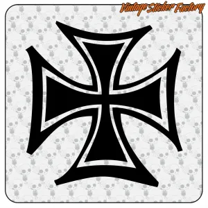 MALTA CROSS -3 STICKER. BUY VINYL STICKERS.