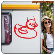 DEMON DUCK STICKER. BUY VINYL STICKERS.