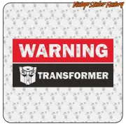 Pegatina WARNING TRANSFORMER. Comprar pegatinas.