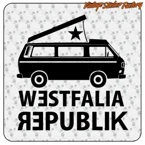 Pegatina WESTFALIA REPUBLIK. Comprar pegatinas.