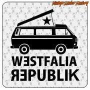 Pegatina WESTFALIA REPUBLIK. Comprar pegatinas.